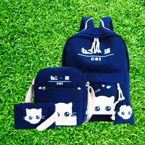 KIPLING Túi Xách Đeo Vai Mini Sekola & Koran Xuất Khẩu Mèo Hologram Cangklek Màu Đen Dễ Thương Cho Nữ