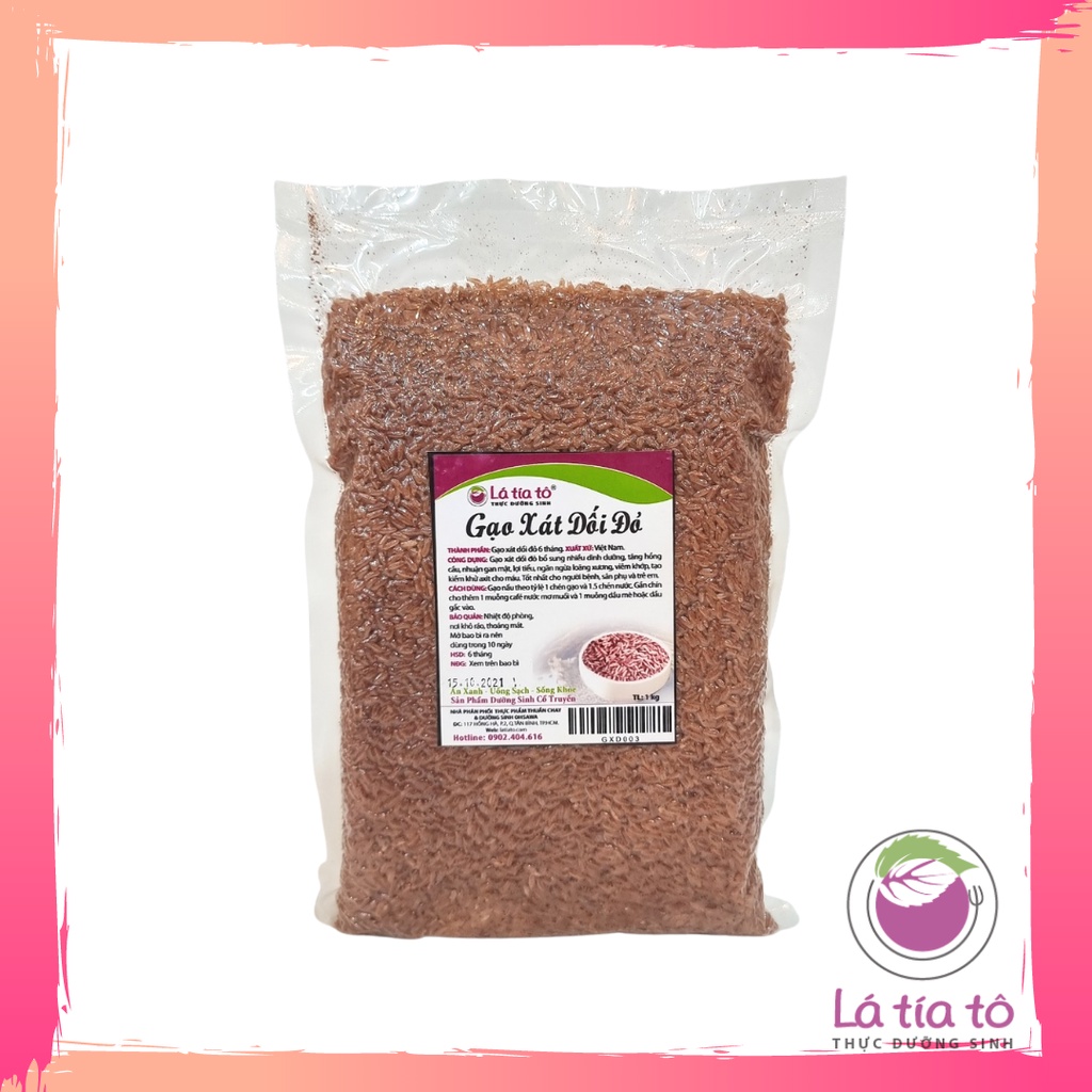 GẠO XÁT DỐI ĐỎ 1KG / 2KG - LÁ TÍA TÔ