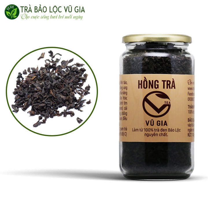 Hồng Trà ( Trà Đen) Cao Cấp Nguyên Chất Vũ Gia (100gr/hũ) - Thanh nhiệt cơ thể thải độc