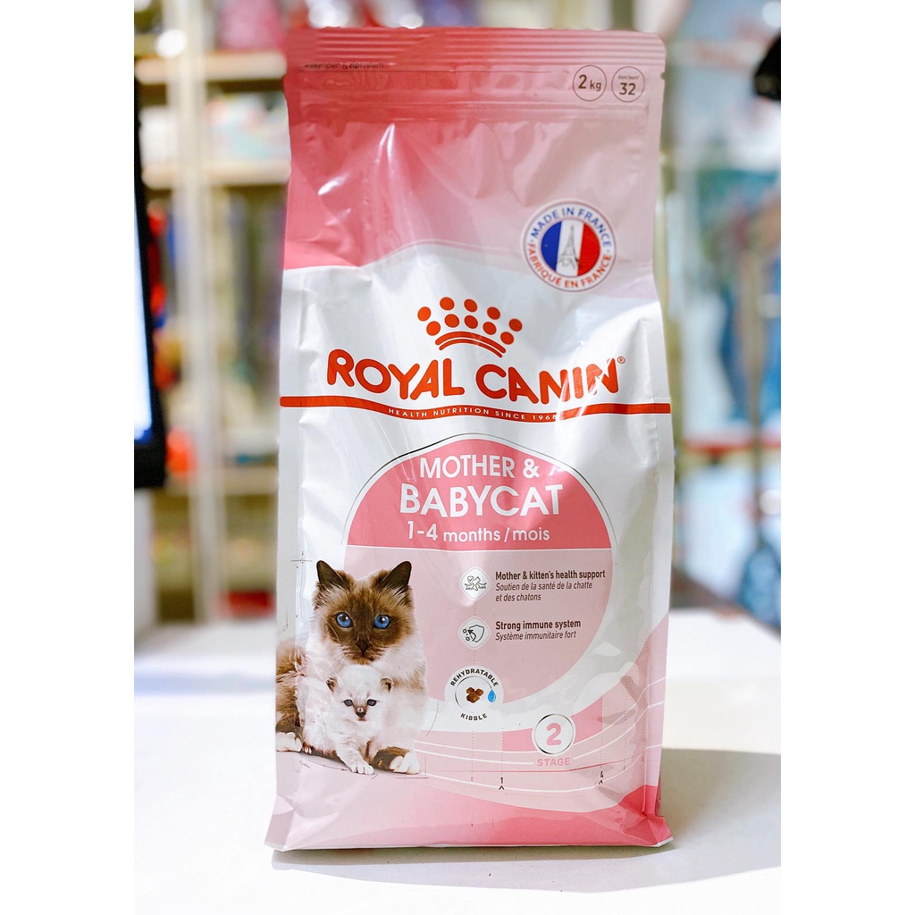 Thức ăn hạt cho mèo sơ sinh và mèo nẹ Royal Canin Mother & Baby Cat 34 túi 2Kg