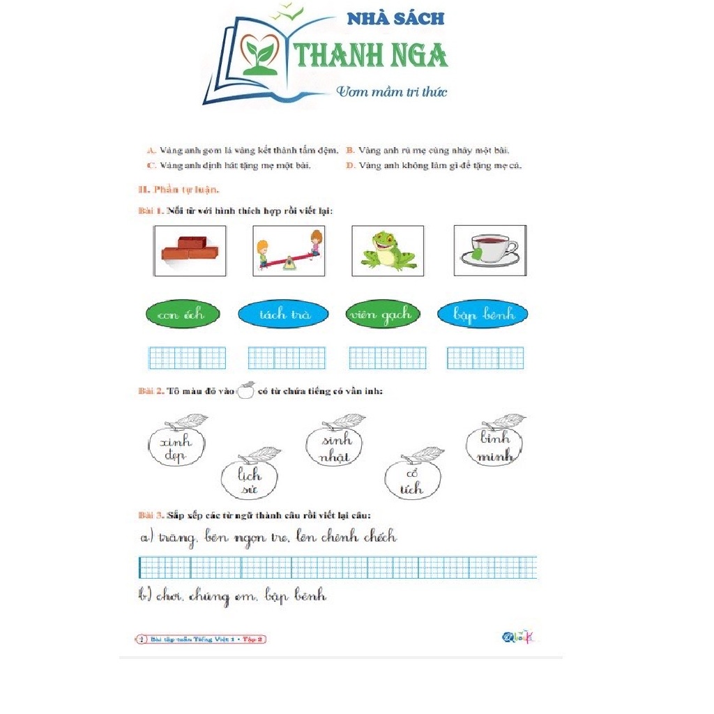 Sách - Combo Bài Tập Tuần Toán và Tiếng Việt 1 - Cánh Diều - Tập 2 (2 cuốn)