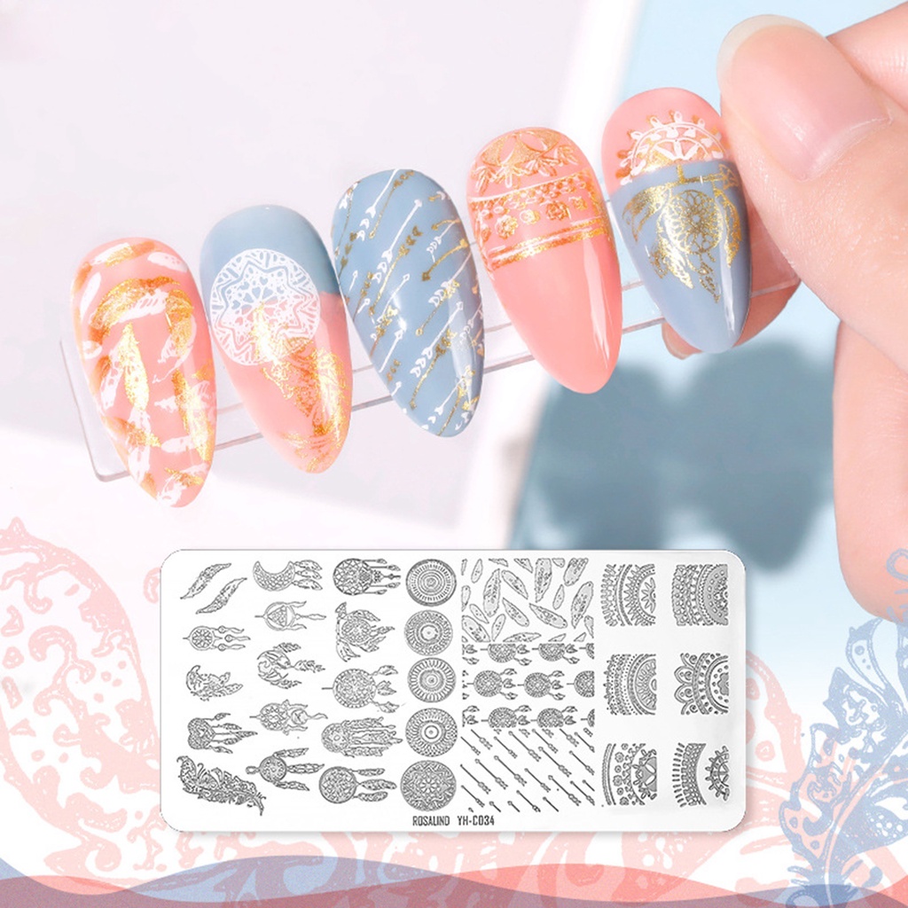 Khuôn In Họa Tiết Mini Chống Rỉ Sét Chuyên Dụng Cho Trang Trí Móng Tay