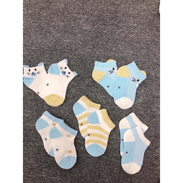 Set 5 đôi tất lưới mùa hè cho bé