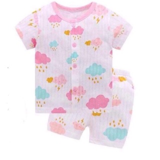 Bộ cotton giấy cộc tay cho bé 5-15kg