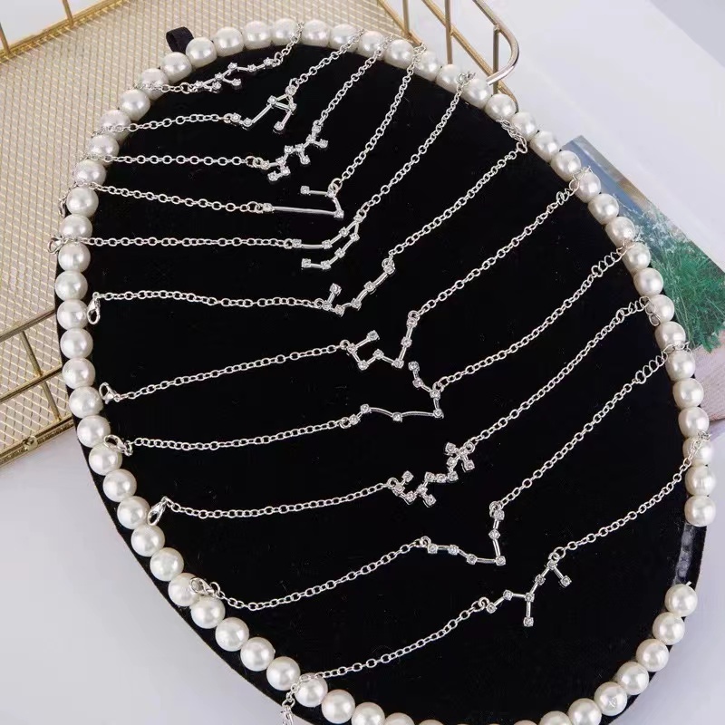 Vòng Tay Chuỗi Hạt Kim Cương Hình 12 Cung Hoàng Đạo Chất Lượng Cao libra cancer Aquaman