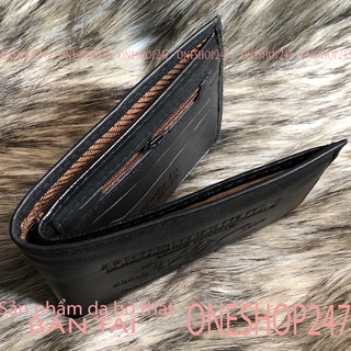 Ví nam  da bò thật C1V, bóp nam ví da bò  100% vân cá sấu