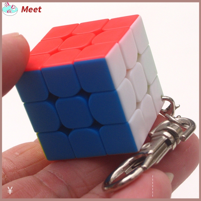 Móc khóa hình khối rubik 3x3cm độc đáo