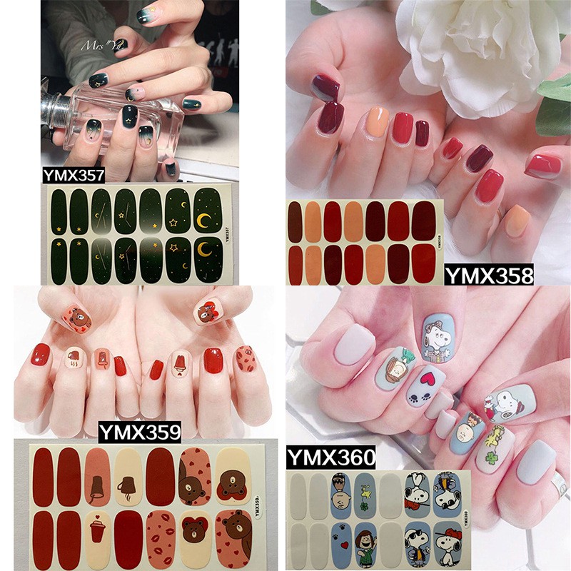 Bộ dán móng tay BIM HOUSE gồm 14 nail stick không thấm nước, độ đàn hồi tốt