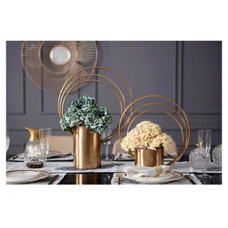 Giỏ hoa sắt gold cắm hoa trang trí