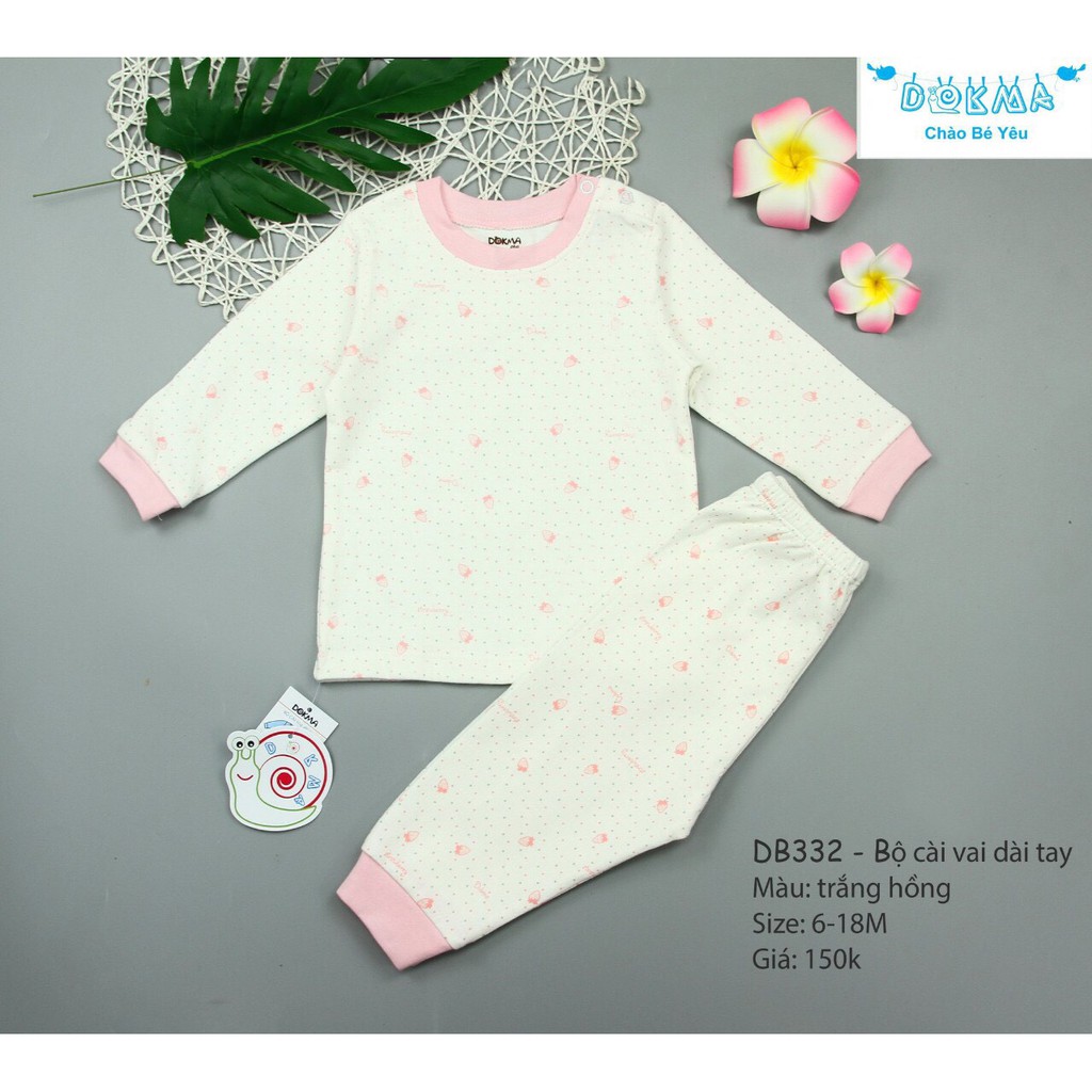 Dokma - Bộ ss dài tay nỉ bông 6-18m DB332