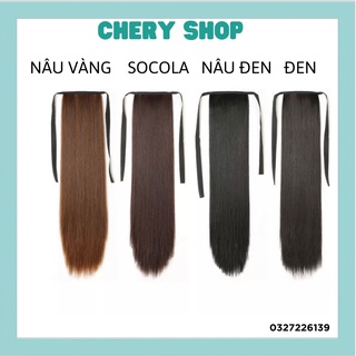 Tóc giả nữ cột ❤️❤️ FREESHIP ❤️❤️ tóc giả cột thẳng dài 60cm