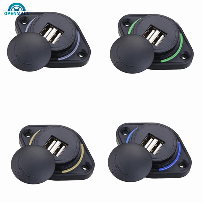 Tẩu sạc xe hơi/mô tô/tàu thuyền/xe buýt 2 cổng USB 3.1A 12-24V