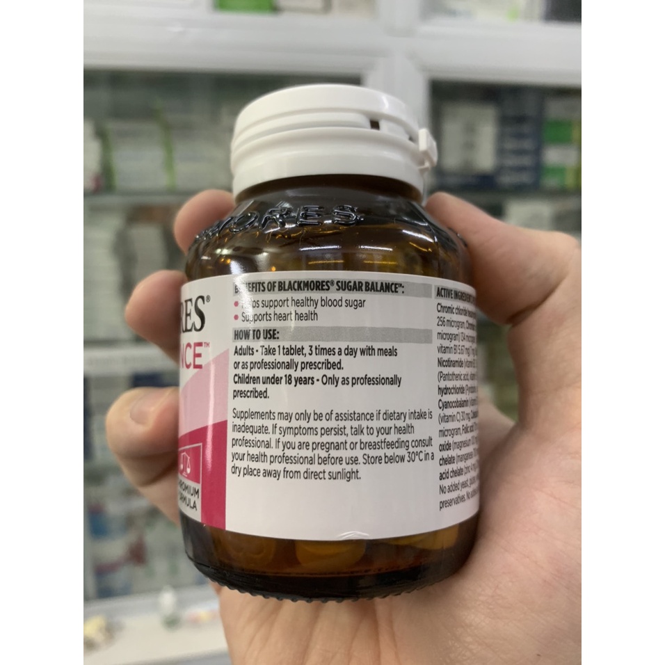 [Tem Chemist] Viên Cân Bằng Đường Huyết Sugar Balance Blackmores, 90 viên