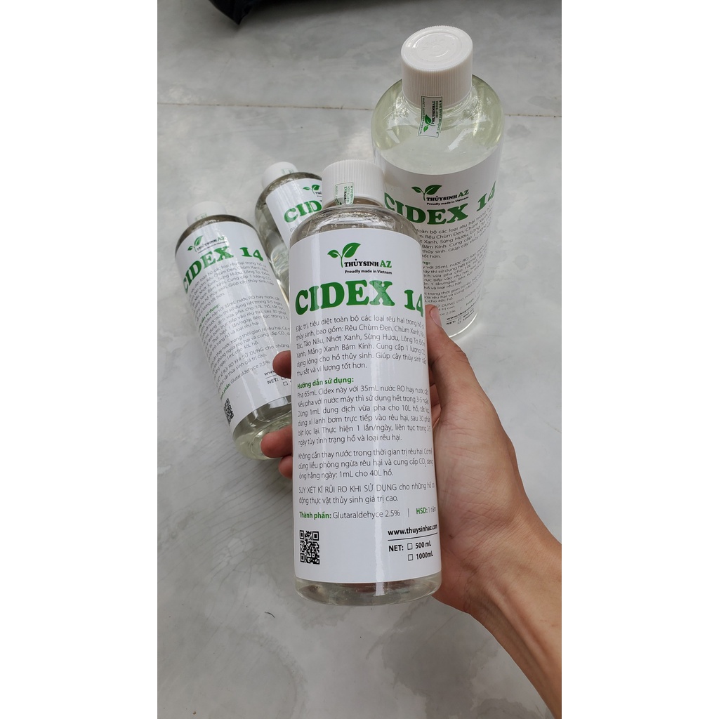 Cidex 14 trị rêu hại hồ thủy sinh [500ml]