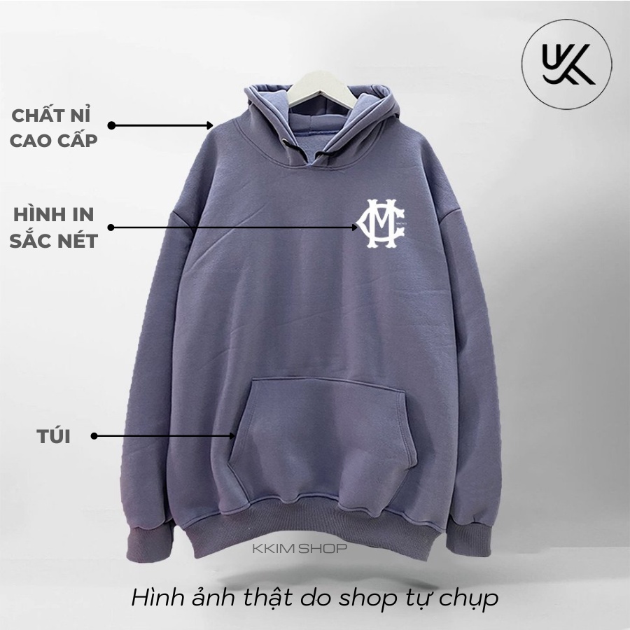 Áo Nỉ HOODIE LOG MIKENCO, Áo hoodie XANH LÁ unisex nam nữ form rộng oversize chất liệu Nỉ bông cao cấp KKIM SHOP