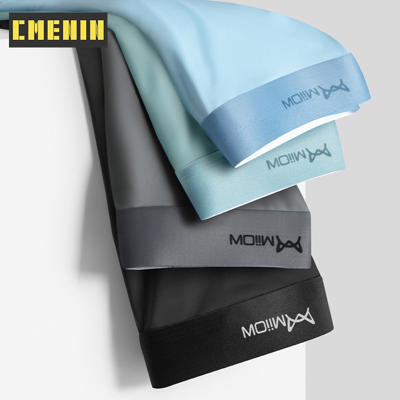 Set 4 quần lót boxer CMENIN chất lụa mát thoáng khí chống khuẩn size L-5XL M1511 cho nam