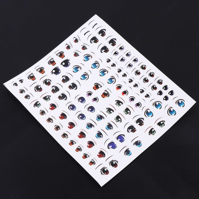 Miếng Dán Búp Bê Hoạt Hình Mắt Nước Dễ Thương DIY