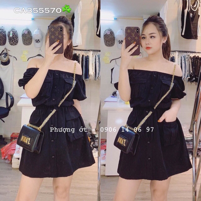 Jumpsuit trễ vai