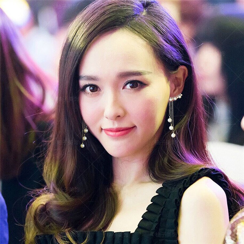 Phụ kiện trang sức bông tai hình viên ngọc treo thời trang snag trọng