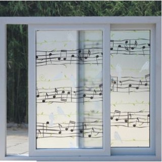 Decal Giấy Dán Kính Nốt Nhạc keo sẵn khổ 45cm