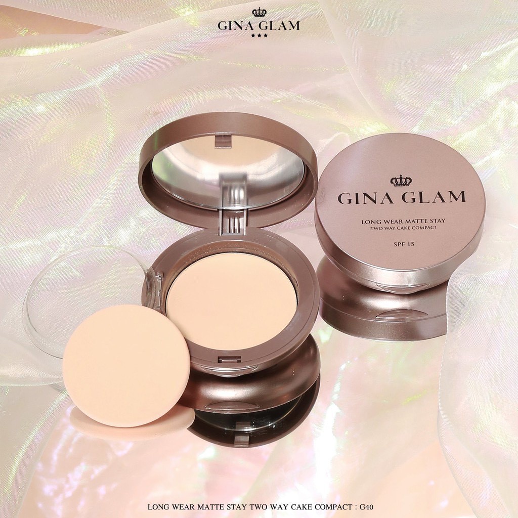 Phấn phủ GINA GLAM 11g Long Wear Matte Stay SPF15