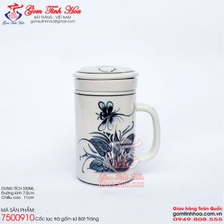 Cốc lọc chè ca nhân vẽ chuồn khoai