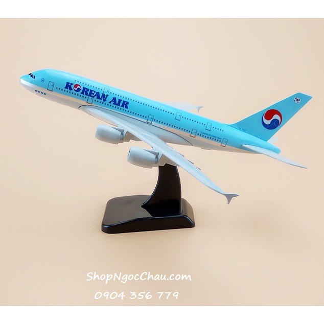 Mô hình máy bay tĩnh Airbus A380 Korean Air 20cm