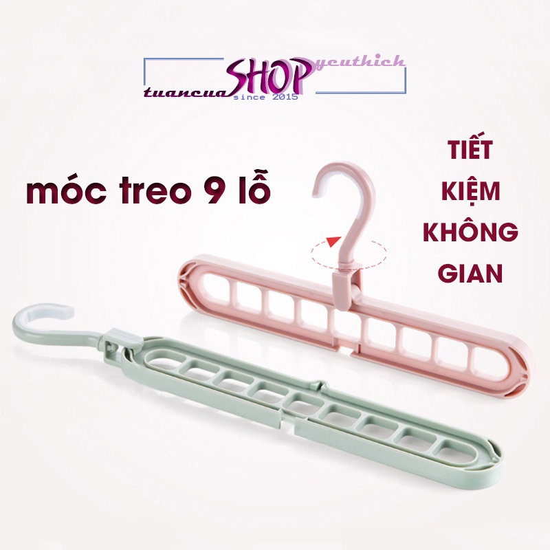 Móc treo quần áo đa năng - Móc treo quần áo thông minh 9 lỗ - Móc áo giá rẻ