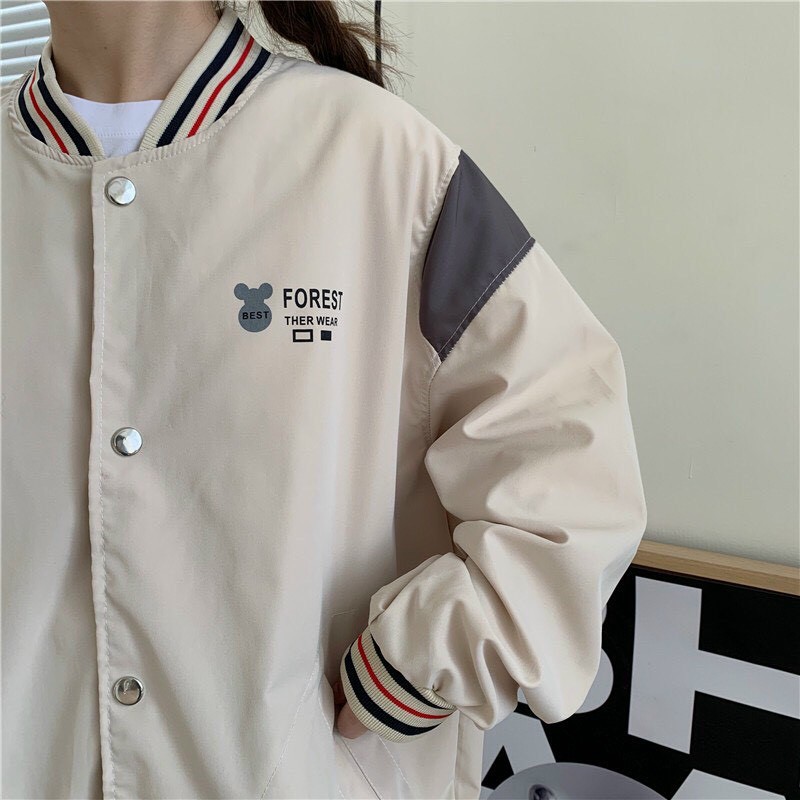 [ RỪNG RÚ ] ÁO KHOÁC DÙ NAM NỮ UNISEX FOREST NÚT BẤM PHỐI VIỀN TAY CAO CẤP NITI2 ĐỦ SIZE M, L, XL SIÊU XỊN SÒ, DÙ 2 LỚP