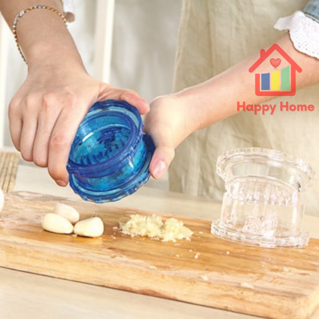 Cối xay tỏi, dụng cụ xay tỏi cầm tay mini đa năng nhựa siêu cứng Việt Nhật Happy Home