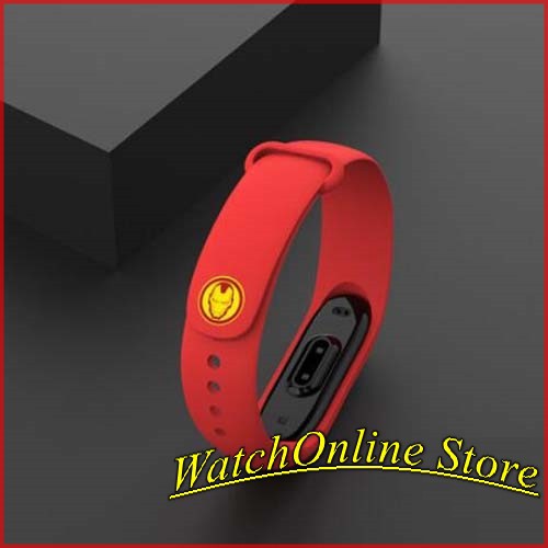 Iron man (Đỏ) _ Dây đeo thay thế Xiaomi Miband 3  miband 4