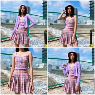 Combo 2 áo Unicorn Plaid (caro tím) by Natthy Style