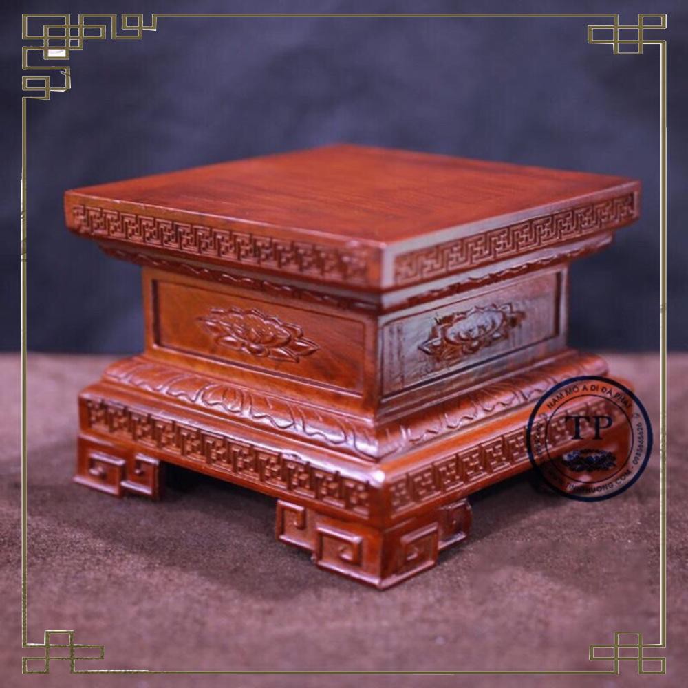 Đôn kê tượng hoa tiền gỗ hương cao 20cm giá rẻ