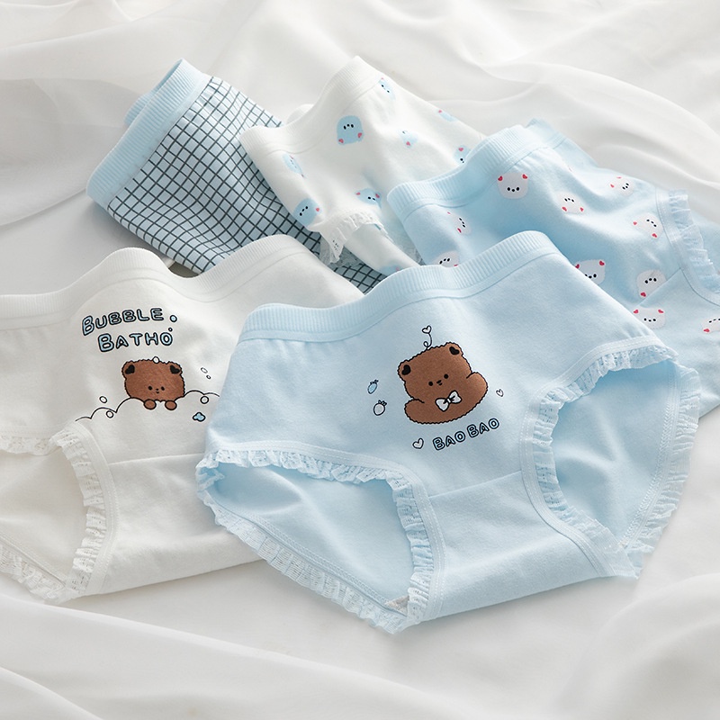 ( Chọn màu, che tên ) Quần lót nữ cotton trẻ trung dễ thương tươi tắn