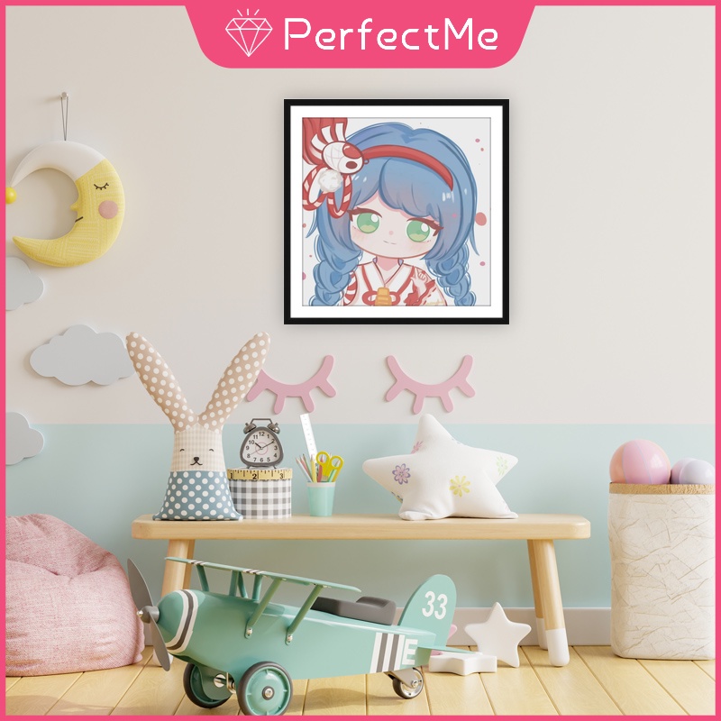 Bộ tranh đính đá 5D họa tiết nhân vật hoạt hình King of Glory độc đáo kích thước 30x30cm