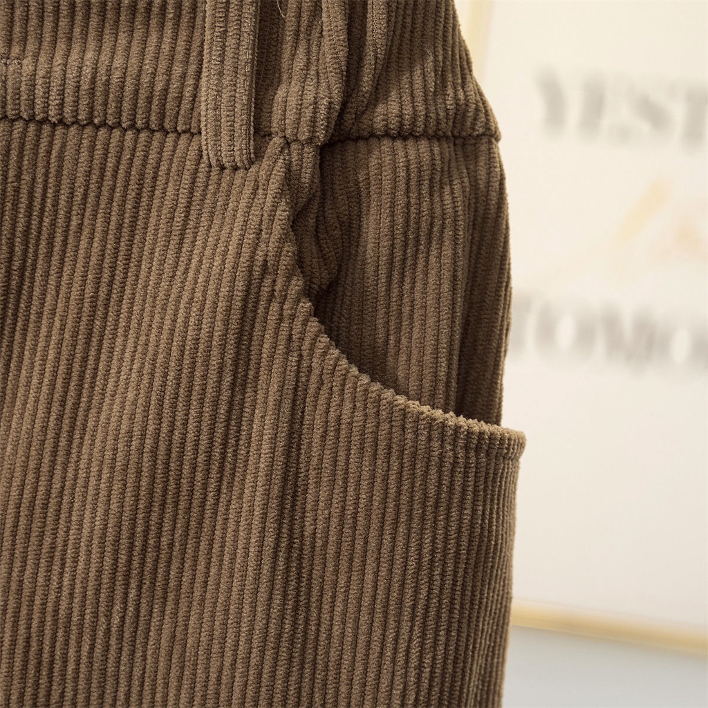 Chân Váy Nhung Dày Lưng Cao Thời Trang Hàn Quốc