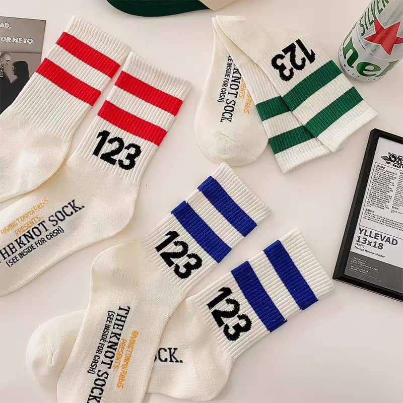 Combo 5 đôi TẤT THỂ THAO CAO CỔ NAM NỮ