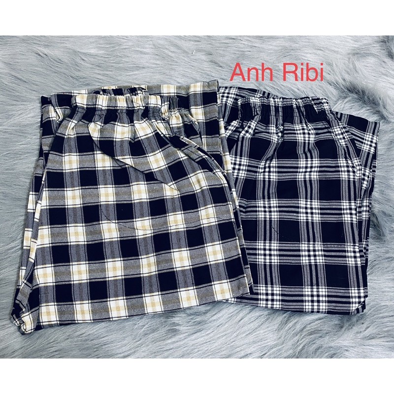 [Rẻ Vô Địch] Quần Kẻ Sọc Caro dáng suông ống rộng Phong Cách Hàn Quốc