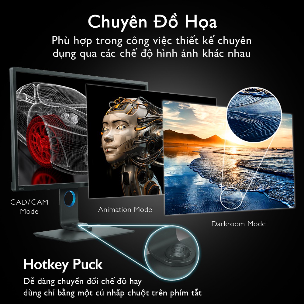 Màn hình máy tính BenQ PD3200U 32 inch 4K 100% sRGB chuyên Thiết kế đồ họa, Xử lý hình ảnh cho Designer | WebRaoVat - webraovat.net.vn