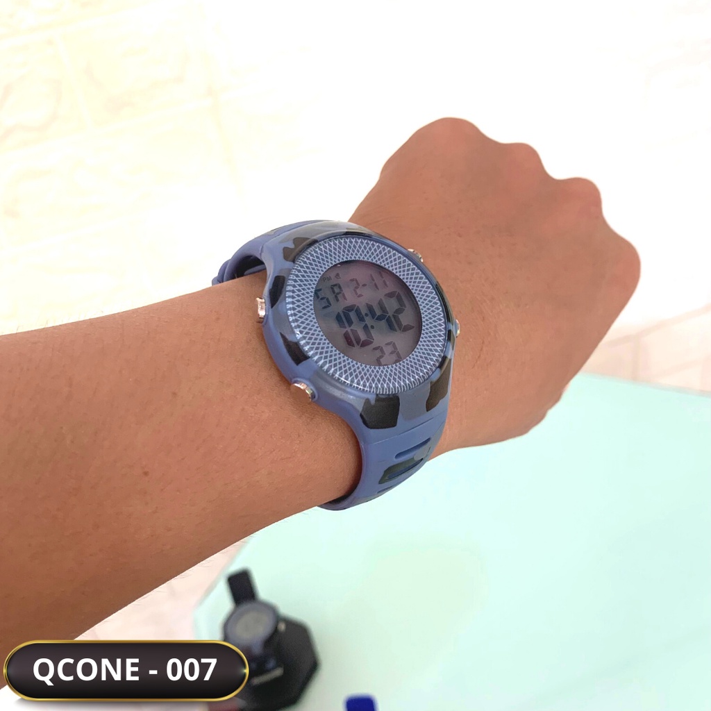 Đồng hồ điện tử nam nữ chống nước Qcone 007 chống nước 30m đầy đủ chức năng