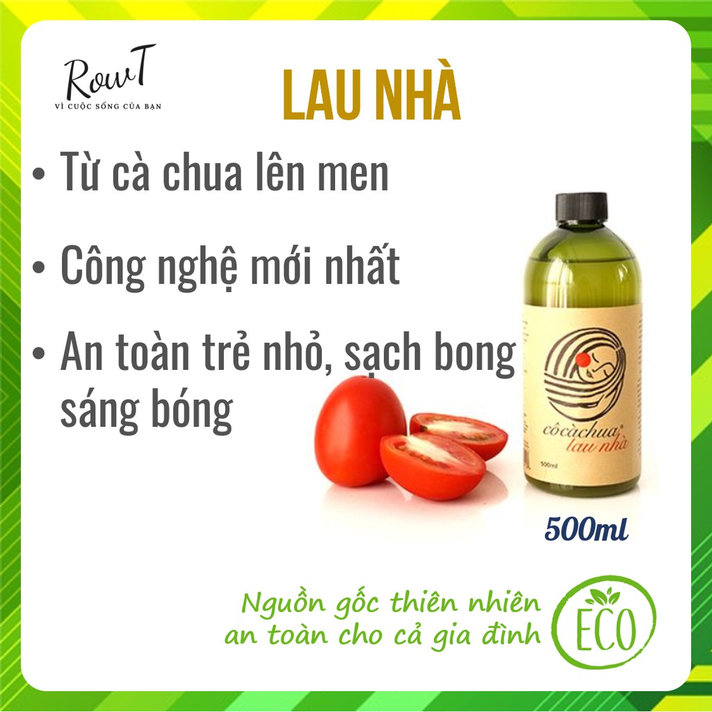 Nước lau nhà, lau sàn Cô cà chua, Nguồn gốc hữu cơ thiên nhiên, an toàn, sạch sẽ, chống muỗi