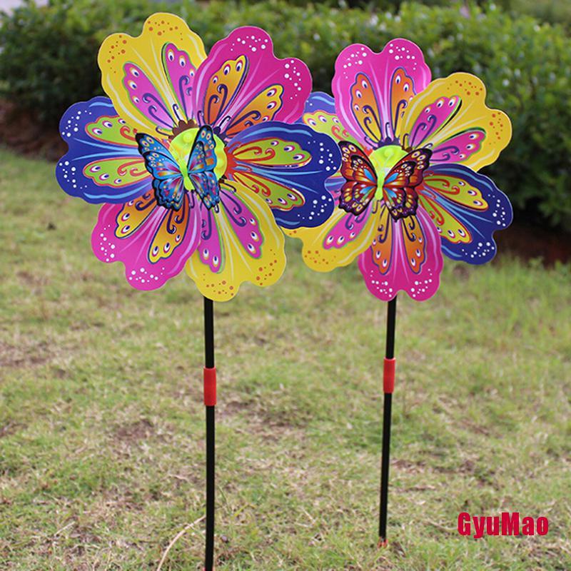 Chong Chóng Hình Bông Hoa/ Bươm Bướm Nhiều Màu Sắc Dùng Trang Trí Sân Vườn Cho Bé