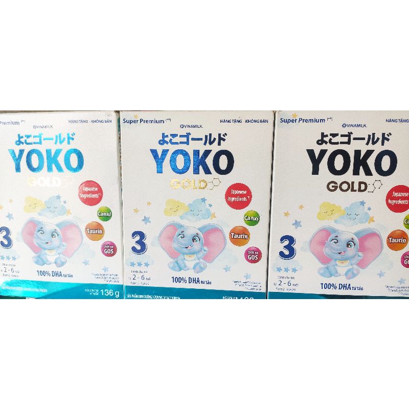 Sữa Yoko Gold giành cho trẻ từ 2 đến 6 tuổi 136 g(Date tháng 08/2023)