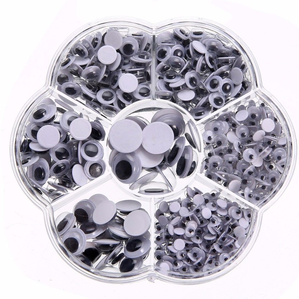 【COD】Set 700 Con Mắt Tự Dính 7 Kích Cỡ Cho Búp Bê
