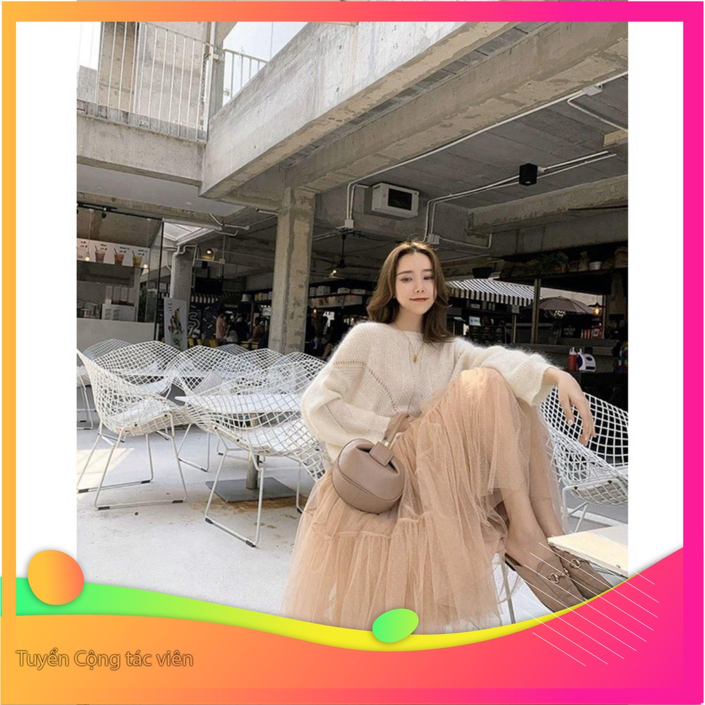 Dọn kho 12C30B1 Chân váy lưới đuôi cá dài sang chảnh Dọn kho