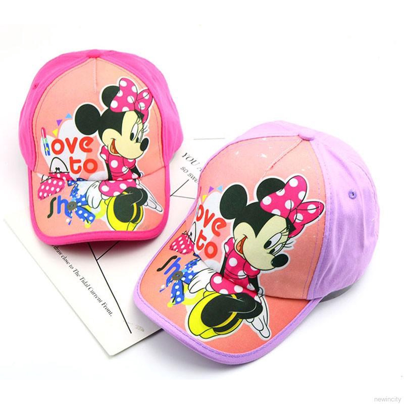 Nón lưỡi trai in hình chuột Mickey dễ thương cho bé trai và bé gái