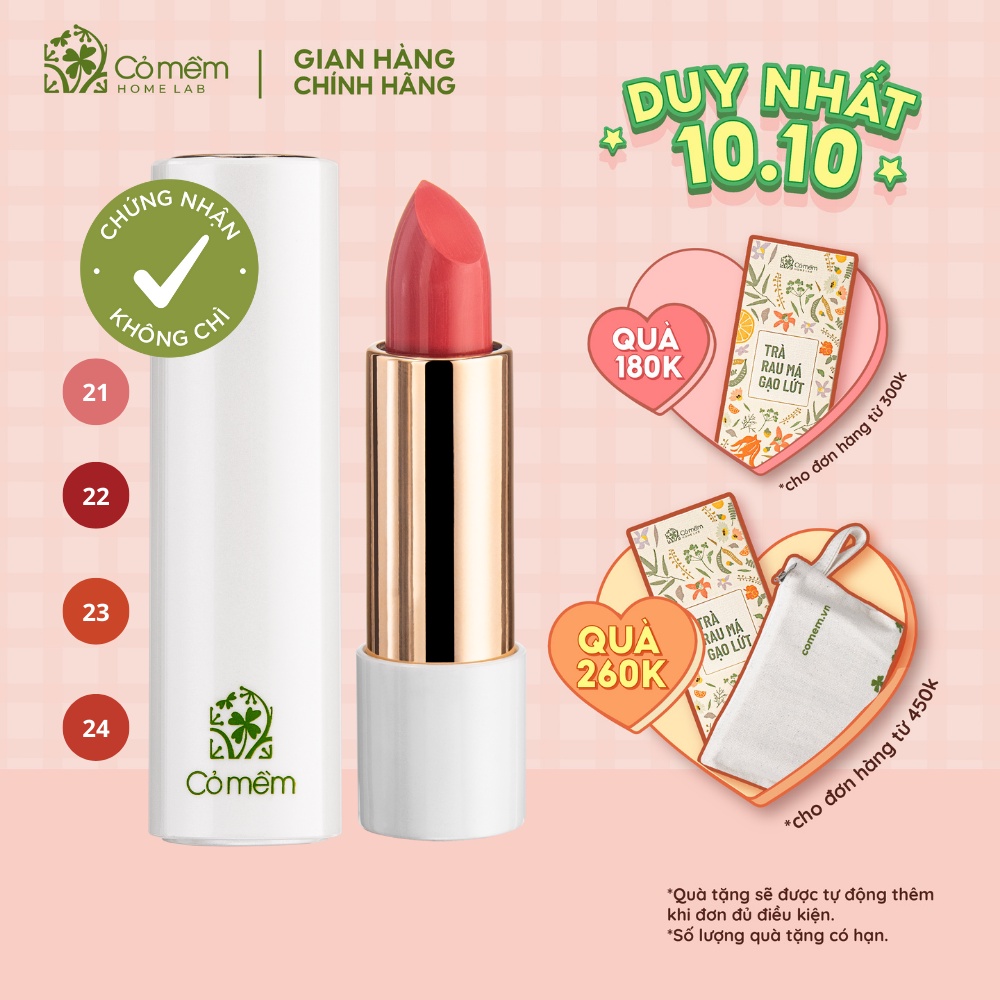 Son Ngọc Không Chì Thiên Nhiên Cho Bà Bầu Cỏ Mềm 3.8g
