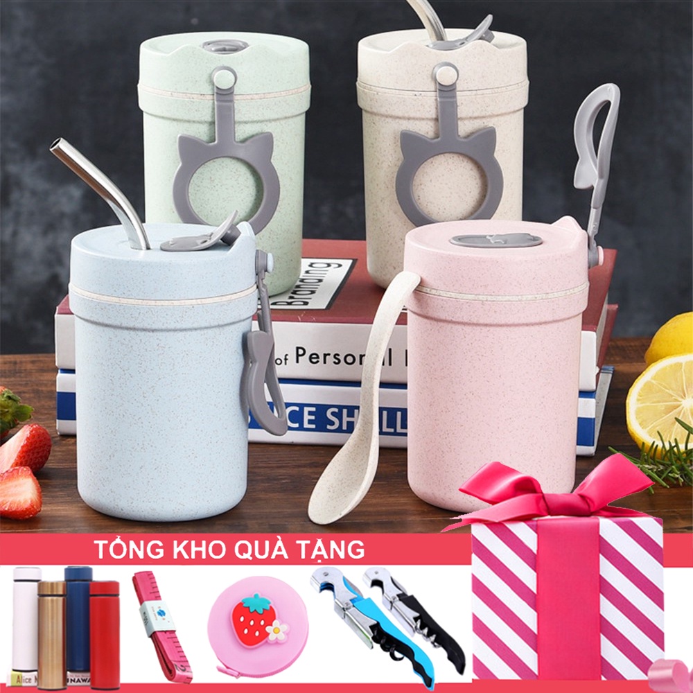 Cốc Đựng Canh Trưa Văn Phòng - Chất Liệu Lúa Mạch An Toàn
