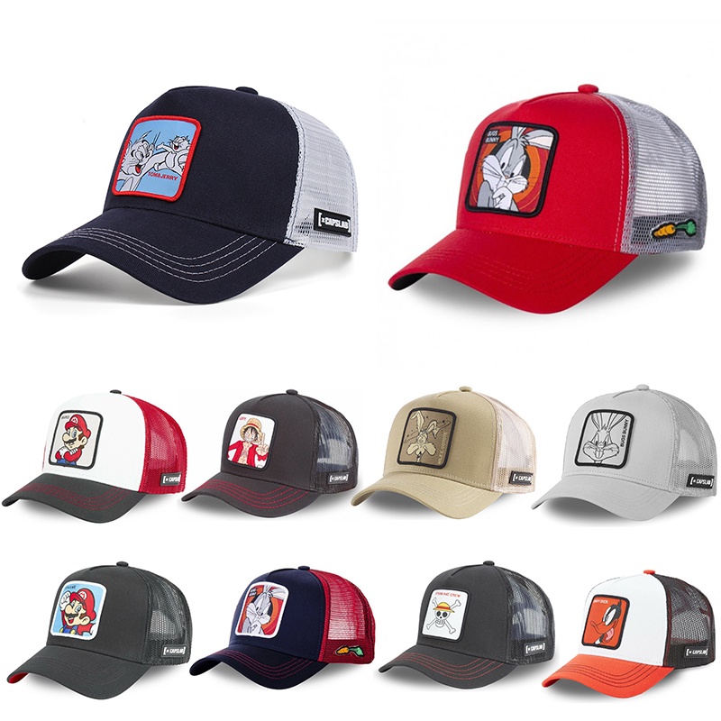 【Disney One piece trucker】Mũ Lưỡi Trai Thể Thao In Hình Anime bugs bunny Hoạt Hình Đơn Giản Dành Cho Nam Và Nữ