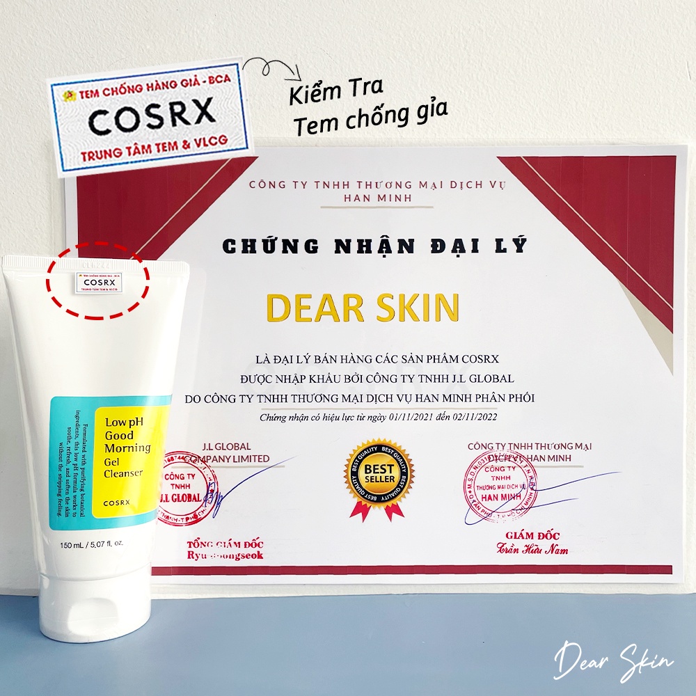 [Chính Hãng] Sữa Rửa Mặt Cosrx Low pH Good Morning Gel Cleanser (150ml)  srm cosrx gel cosrx corsx corxs